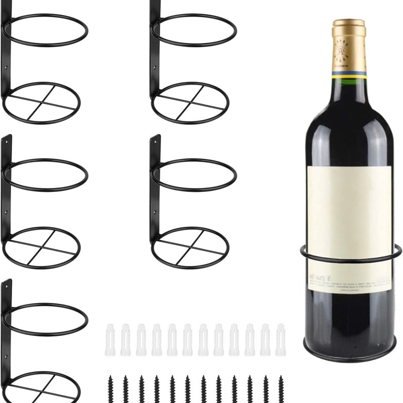欧式简约单瓶壁挂式酒架 红酒瓶展示架 金O属悬挂式酒架壁挂装饰