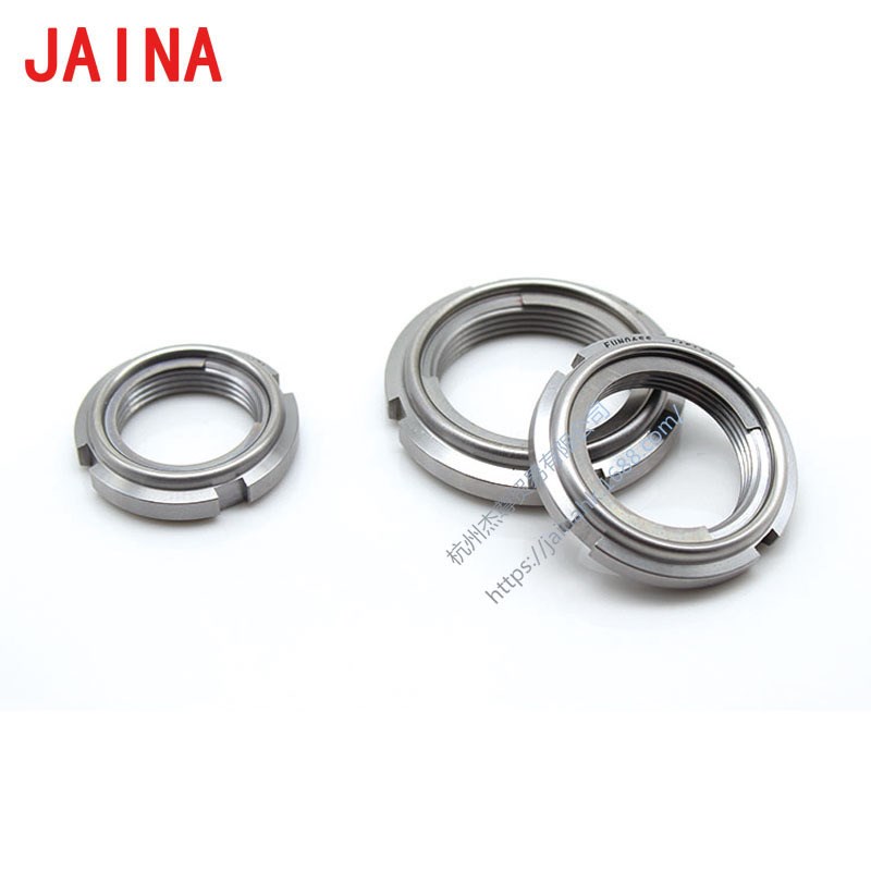 不锈钢精密U型螺帽FUNTS系列金属自锁螺R母开槽式锁紧螺母