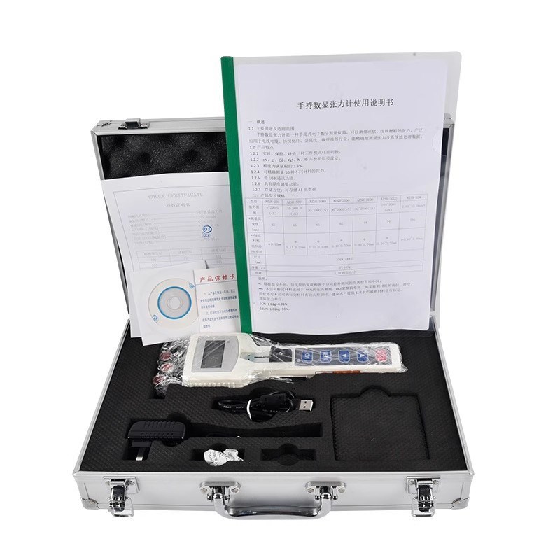 数显张力计便携式单丝测量纺织钢丝电缆线铜丝张紧力绳索检测试仪