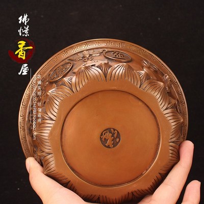 紫铜聚宝盆纯铜聚宝盆摆件 招财聚财客厅工艺品装饰店铺开业礼品