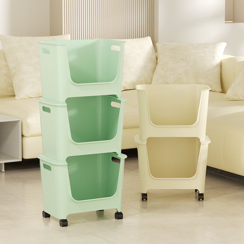 书架置物架落地多层可移动带轮小推车零食杂物桌面旁阅读收纳书柜