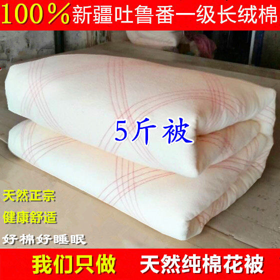 5斤新疆长绒棉被纯棉花被子学生宿舍单人春秋冬被芯棉絮垫被褥子,床上用品,棉花被,淘宝优惠券,粉丝福利购,淘宝优惠卷