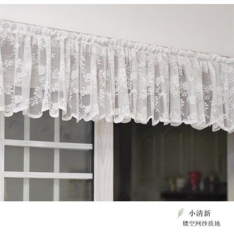 窗帘头帘单独帘头窗帘帘头自粘y款式短帘纱帘装饰帘半帘遮挡防尘