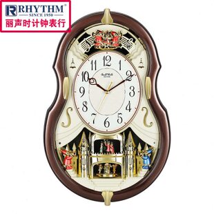 丽声时钟挂钟客厅家用音乐报时挂表个性创意时尚艺术轻奢钟表挂钟
