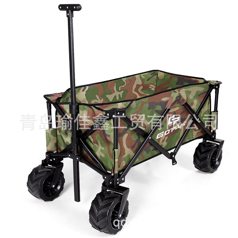 外销款双b层布兜折叠车手拉车小推车购物车宠物车体积小