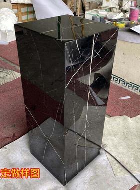 酒店会所玄关软装配饰室内花架大理石工艺品摆件底座基座雕塑展示