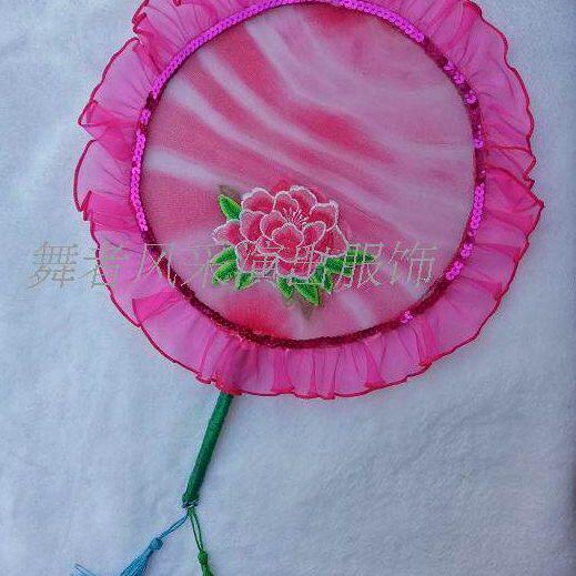 我和月亮说句话演出扇子 舞台道具 独舞扇子花边扇子纯手工制作扇