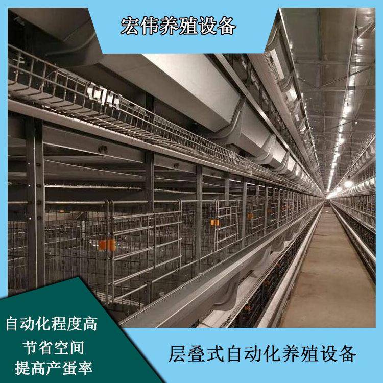 全套自动化养殖设备新型养鸡笼空间利用更合理层式养鸡设备