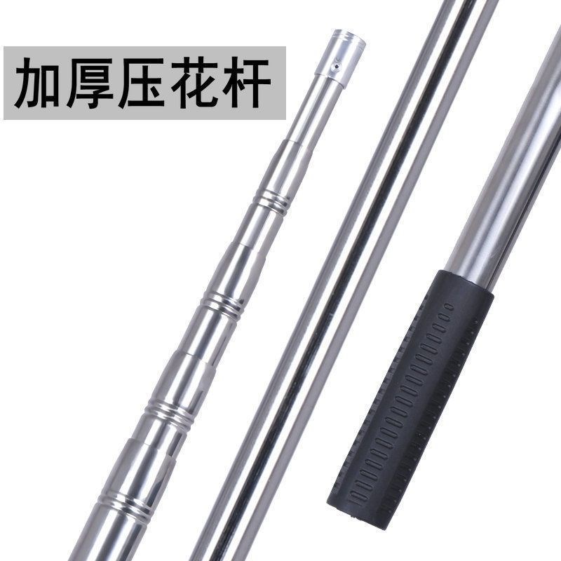 折叠抄网不锈钢实心抄网头伸缩杆抄网杆捞鱼网Q抄网兜抄网套安比