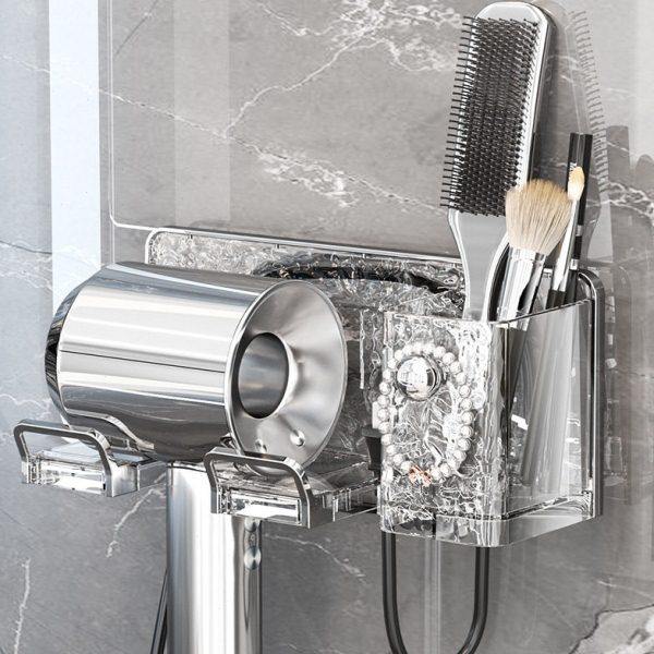 简约浴室卫生间可绕线免打孔吹风机置物架多功能梳子发圈收纳盒子,家庭/个人清洁工具,吹风机置物架,淘宝优惠券,粉丝福利购,淘宝优惠卷