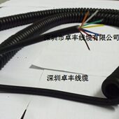 耐油耐磨PU护套6芯0.3平方弹簧电缆线9芯0.3平方螺旋电线