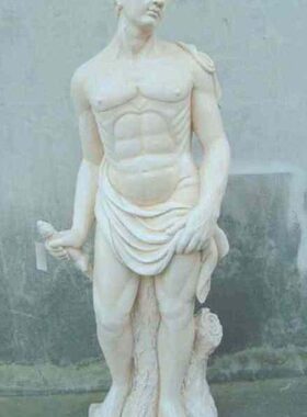 欧式玻璃钢人物雕塑艺术品客厅户外落地摆设可定制作拿剑角斗士