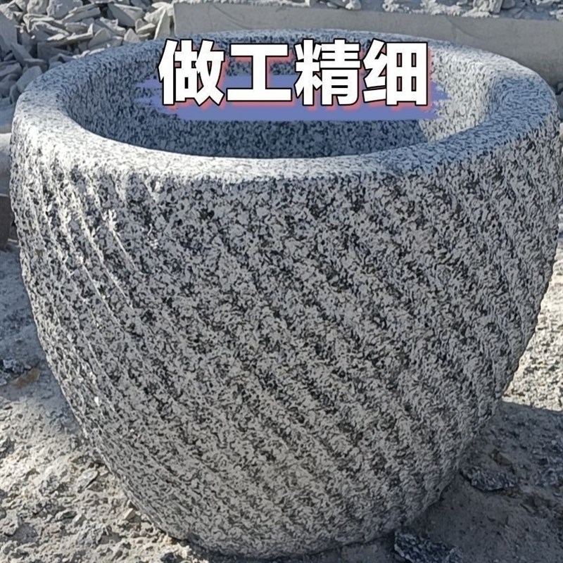 石雕打糍粑工具石臼子大号特大号G打年糕辣椒艾绒对窝商用