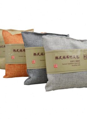 敏胤韩式麻布竹炭包500G 混色 MYL-6650 除甲醛家居除味 50包起发