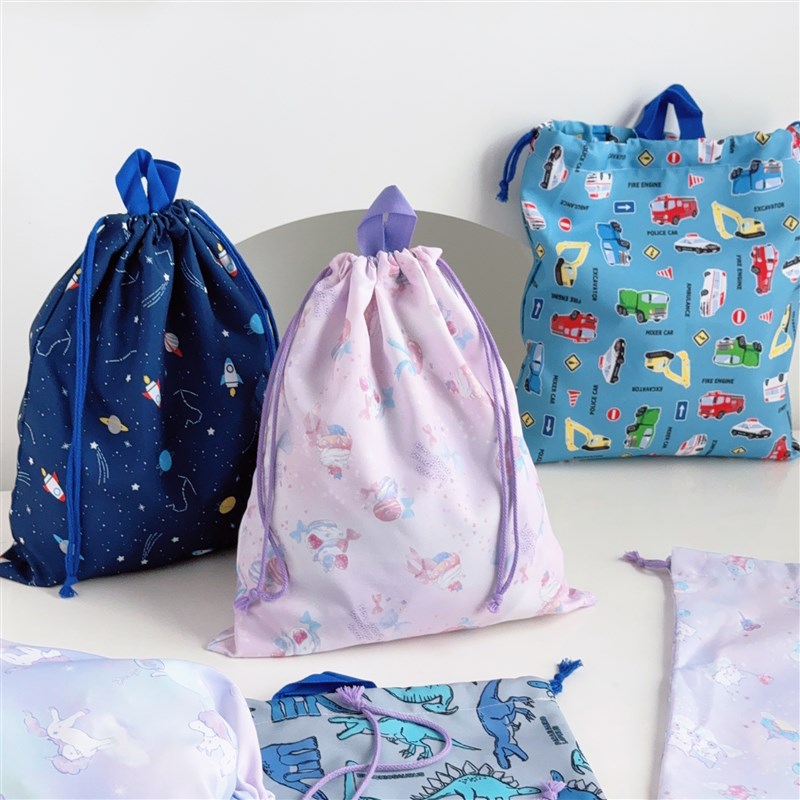 2件包邮 出口日单大号旅行收纳袋 可F手拎轻便补习包束口袋 抽绳