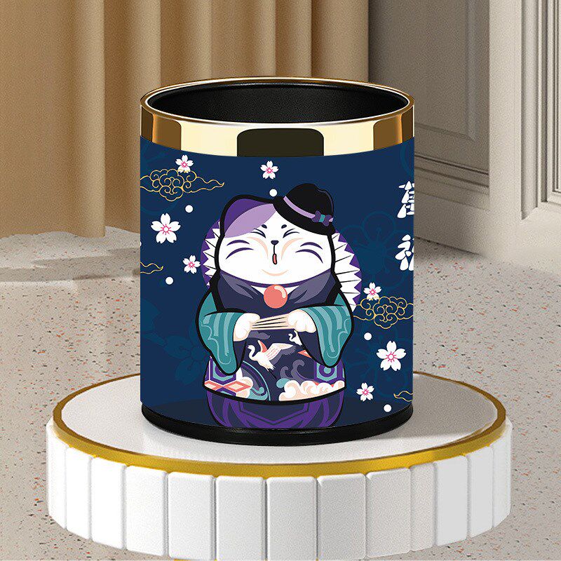 新款双层垃圾桶 商用酒店客房卫生间塑料纸篓创意家用皮质垃圾桶