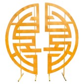 饰摆件同心圆 铁艺弥香屏风雕花背景婚礼舞台装 新款 婚庆道具中式