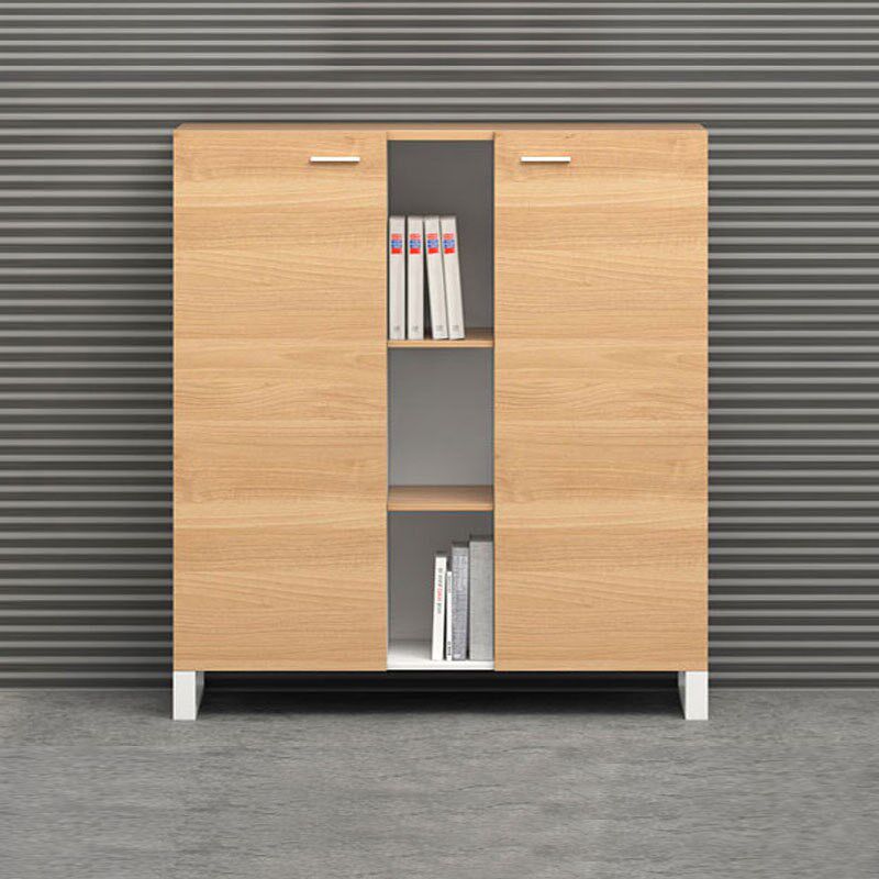 现代简约办公室柜子小型文件柜木质矮柜书柜三/四/五门木制分体