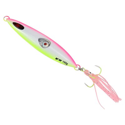 M&M新款霹雳龙骨铁板五个套装带鱼专攻夜光七彩快闪诱鱼灯铁板饵