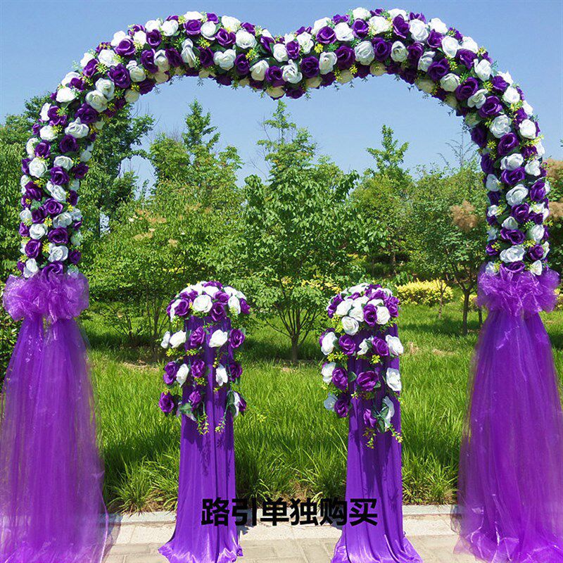 幸福门店庆开业拱门花门布置婚礼花门拱婚庆绢花花环庆典