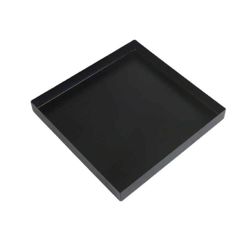 新中式铁艺黑色托盘摆件茶盘茶几茶室家居客厅收纳样板房软装饰品