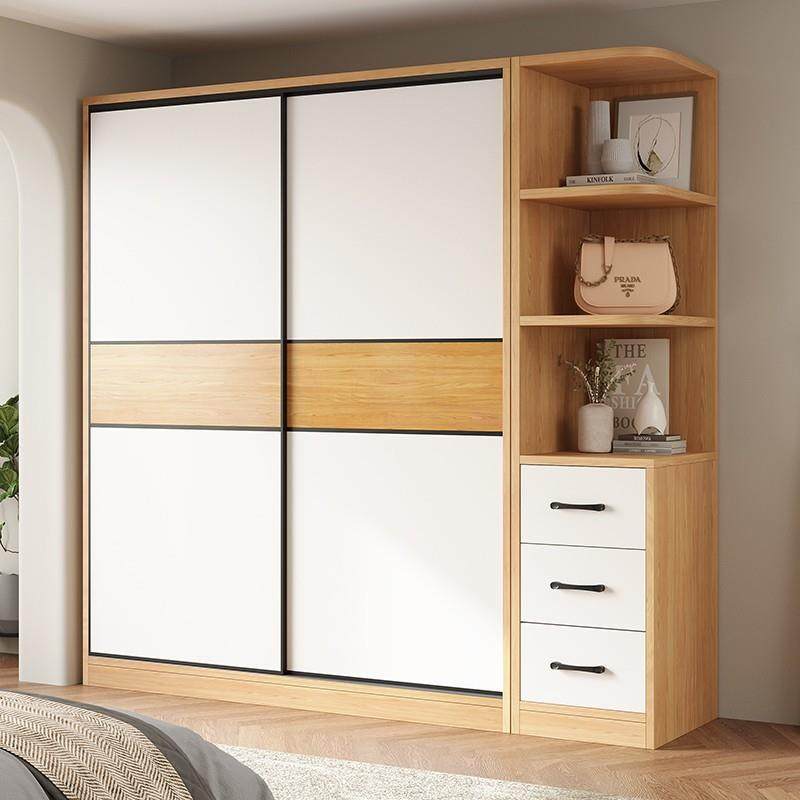 纯实木衣家用卧室出推拉门租房组装柜子2款025爆柜收纳a23332挂衣