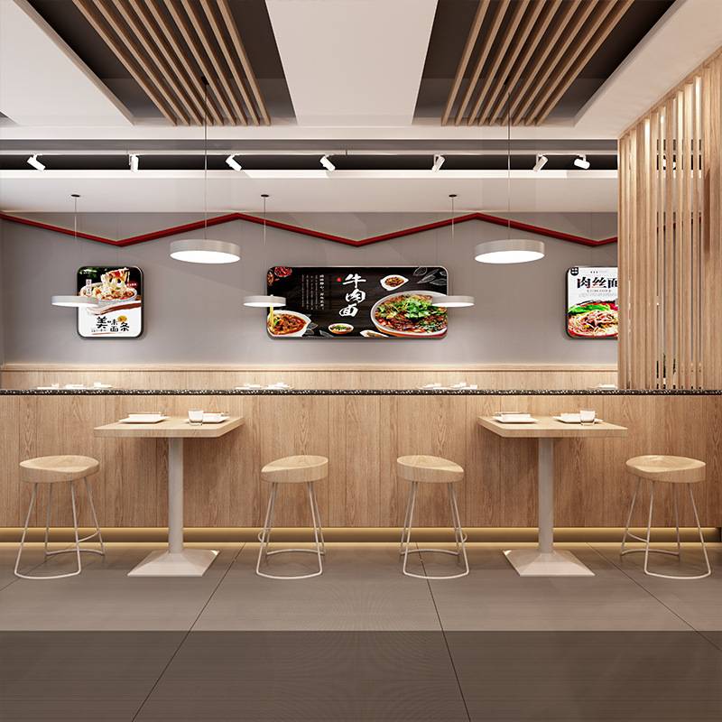 小吃店桌椅组合麻辣烫螺蛳粉面馆桌子米粉水饺餐饮店商用椅子实木