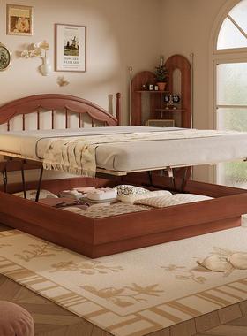 实木卧室中古双人小温莎高箱箱体床其HY2314H他户型式悬浮法复物