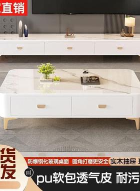 加厚边几用电YSV视柜代客厅加厚钢化玻璃实木户型现家电视小柜茶