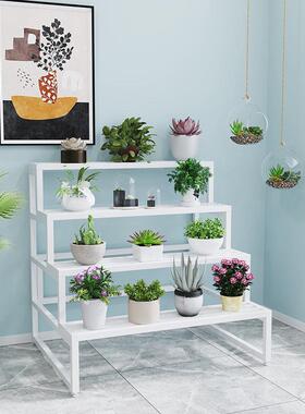 花落地多层AL100807阶梯式阳台架室架内庭院铁艺花盆栽多肉简约水