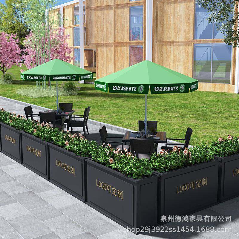 户DH-20230花箱隔断室外摆街道种植外槽长方场形花盆售楼广花坛花