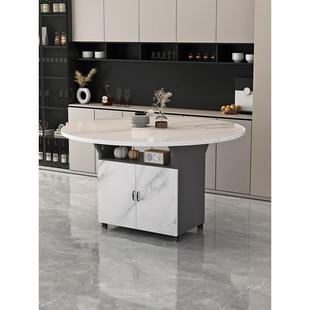 折叠餐桌多功能带客家用小型可户移动正方形吃饭桌子厨DIV房厅抽