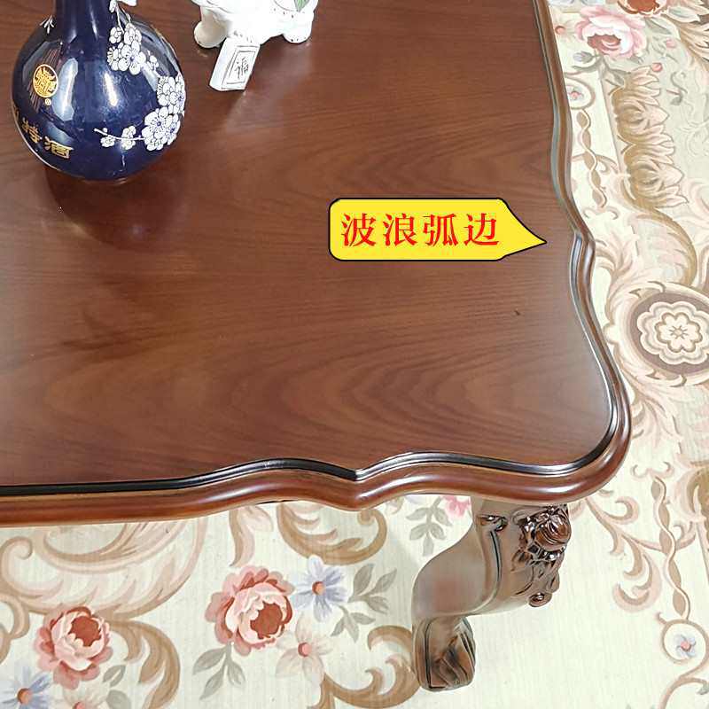 欧式实木茶几桌子小户型客厅长方形加高家用简约单层复古办公茶桌