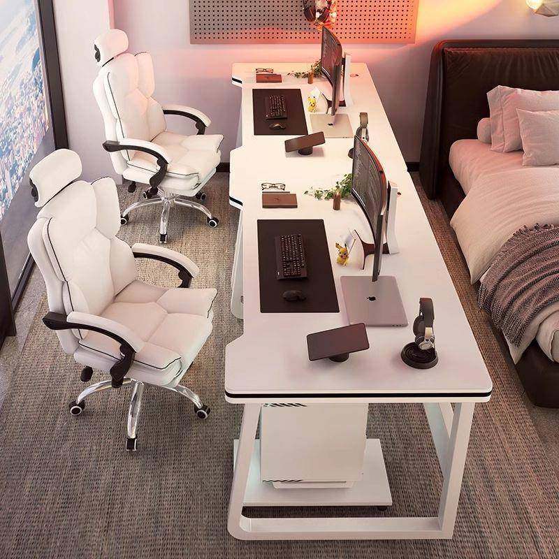 电脑桌台式双人电台桌家用书桌室RYX写字桌卧子情侣并排竞工作办