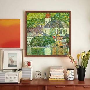 梦想城镇克姆特美式客厅里轻奢al202501小众艺术装饰挂画法式室衣