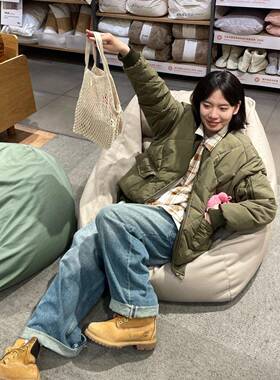 豆袋懒沙椅外套可拆卸子单人可躺人可卧日式小NOU发户型