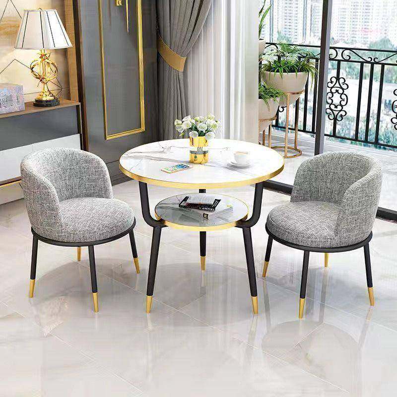 阳台小茶桌椅三套件酒店客装小圆桌子茶几休房1闲接待洽谈桌椅组