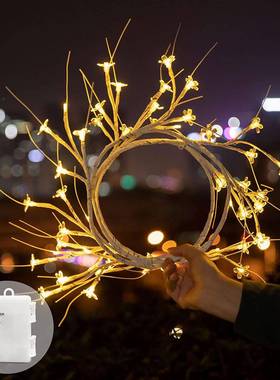 LED枝灯藤条灯仿枝条可弯曲氛造型灯房树间墙面装MEV饰真灯围灯彩