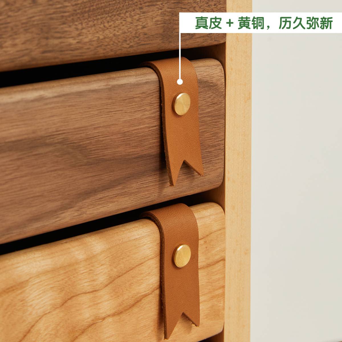 彩虹作业柜七层斗柜抽屉文件收纳柜实木儿童可移动带轮