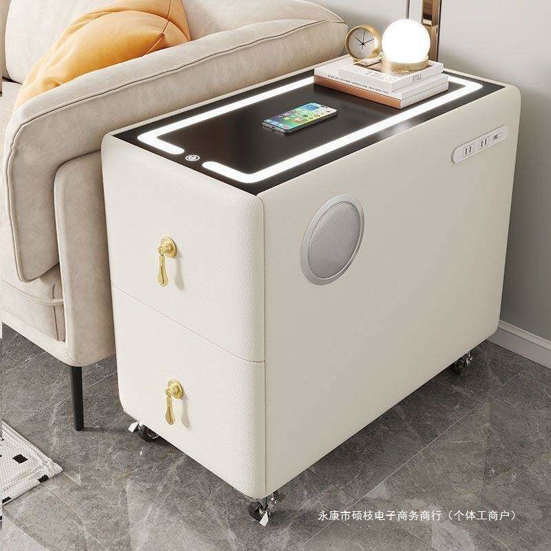 边几沙发边柜侧边柜智能实木沙发卧室客厅茶几储物角柜缝隙柜