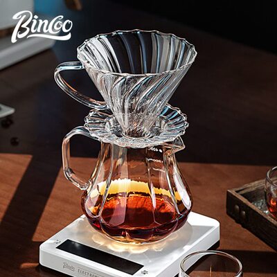 Bincoo手冲咖啡分享壶高硼硅玻璃滤杯萃取咖啡带刻度分享壶品鉴杯