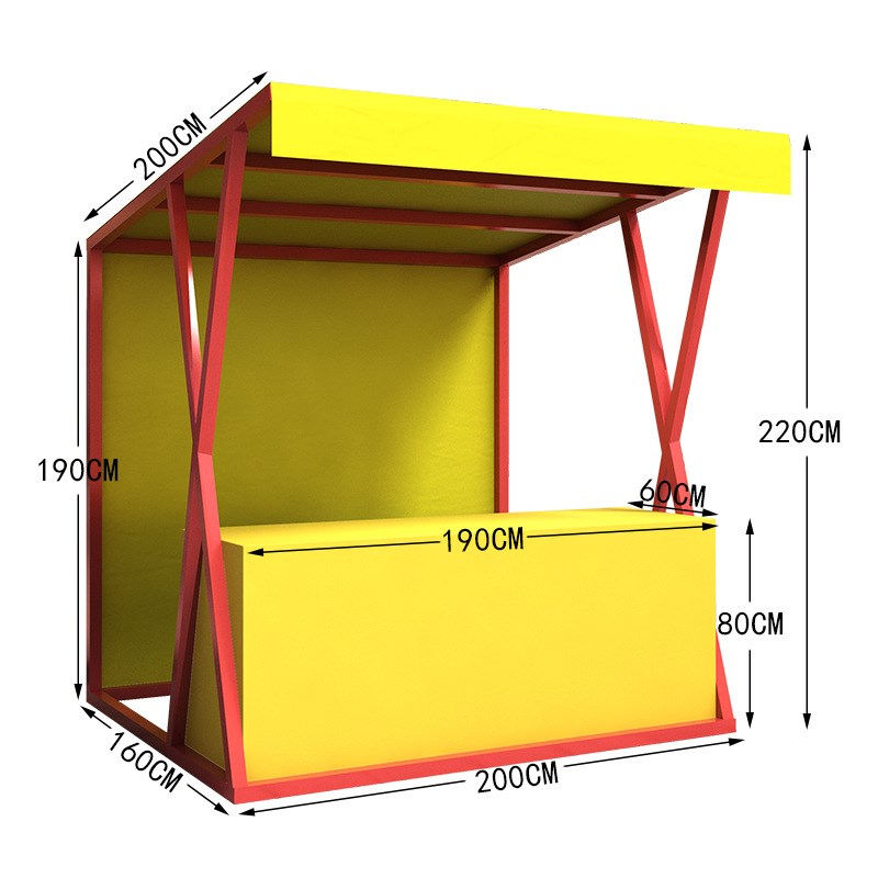 集市文创活动摆摊架夜市美食小吃架商场促销展示架多功能售货架
