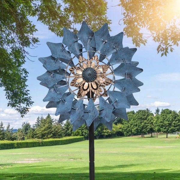 户外太阳能发光风车花园草坪摆件庭院金属工艺品铁艺风车装饰乡村,家居饰品,户外/庭院摆件,淘宝优惠券,粉丝福利购,淘宝优惠卷