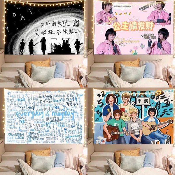 Mayday五月天乐队挂布背景布装饰卧室潮流酒吧学生宿舍墙饰挂旗,居家布艺,挂毯/壁毯,淘宝优惠券,粉丝福利购,淘宝优惠卷