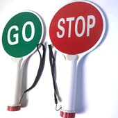 指挥牌学生过马路警示牌go短款 手持式 stop新款 一体手举牌助威牌