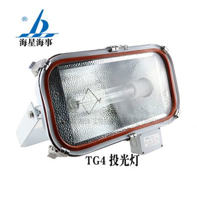 船用卤钨投光灯TG4不锈钢材质钢化玻璃灯罩220V500W 灯座E40 IP67