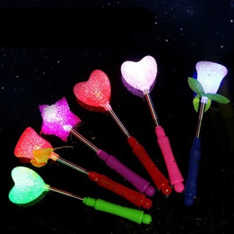 弹簧闪光棒玫k瑰灯发光棒闪光米粒灯弹簧灯粒子灯