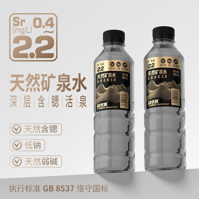 三睿益优泉天然矿泉水508ml*20瓶