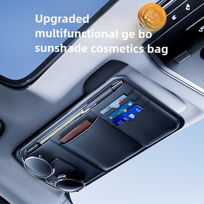Car Sunshade Organizer - Multi-functional Holder for Glasses