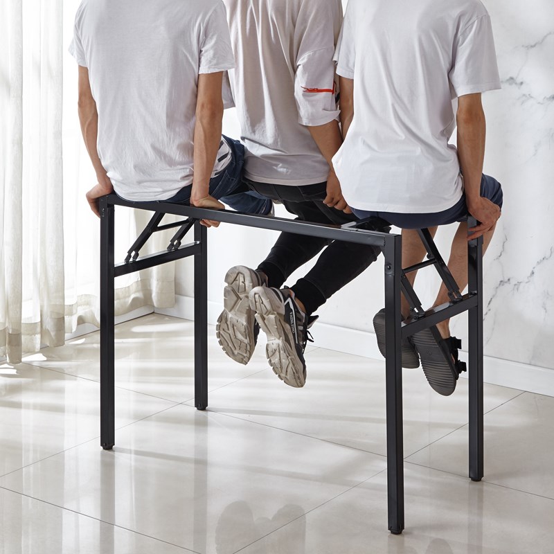 加厚桌子腿支架长方形折叠桌架子支撑架桌脚简易加厚铁艺弹簧桌腿